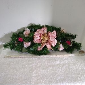 Decorative Rose Floral Angel Hanging Wreath Centerpiece